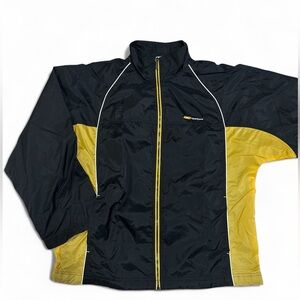 Reebok Men's Black and Yellow Windbreaker